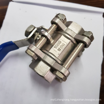 casting 304 316 3PC ball valves by luwei